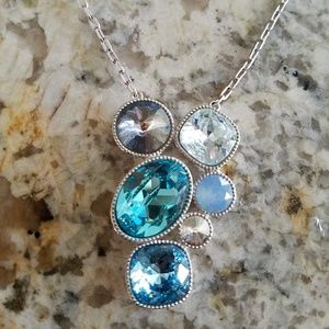 Blue crystal necklace by Touchstone Crystal